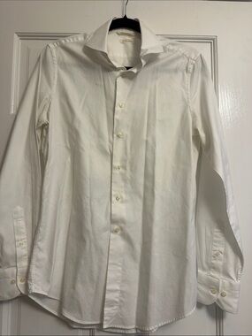 Suit supply Men's White Dress Shirt - Classic Long Sleeve